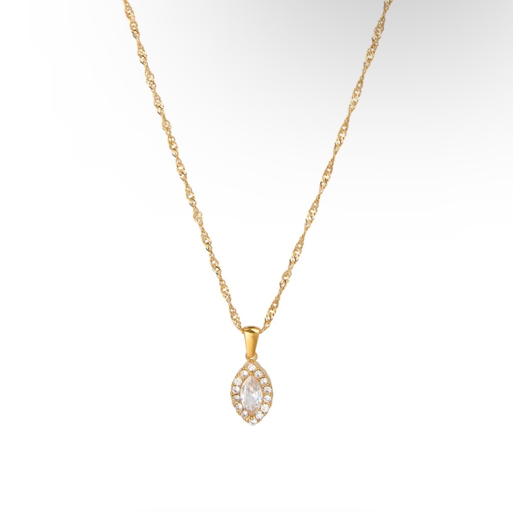 CZ Drop Necklace - Picture 2 of 3